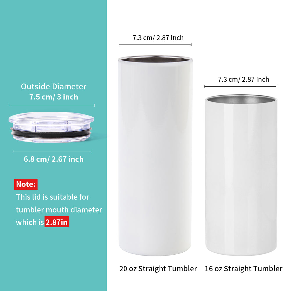 24 Pack Replacement Leakproof Slide Lids Bulk for 16 OZ 20 OZ Sublimation Skinny Tumbler
