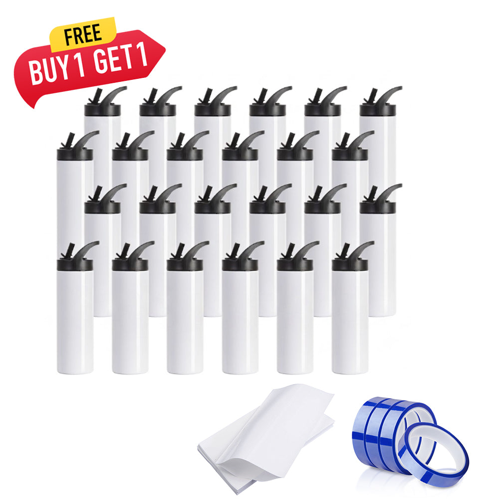 Sublimation Tumblers Sports Water Bottles 20 OZ with Straw 24 Pack
