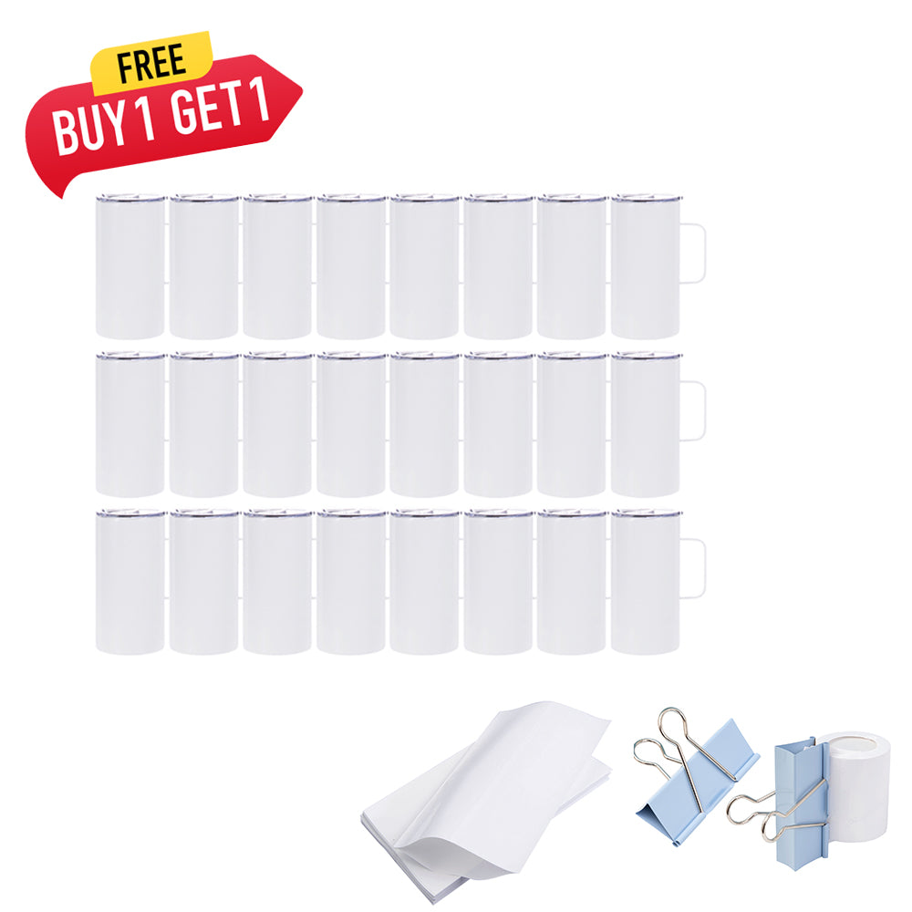 Sublimation Tumblers Mugs with Printable Handle 20 OZ Bulk 24 Pack