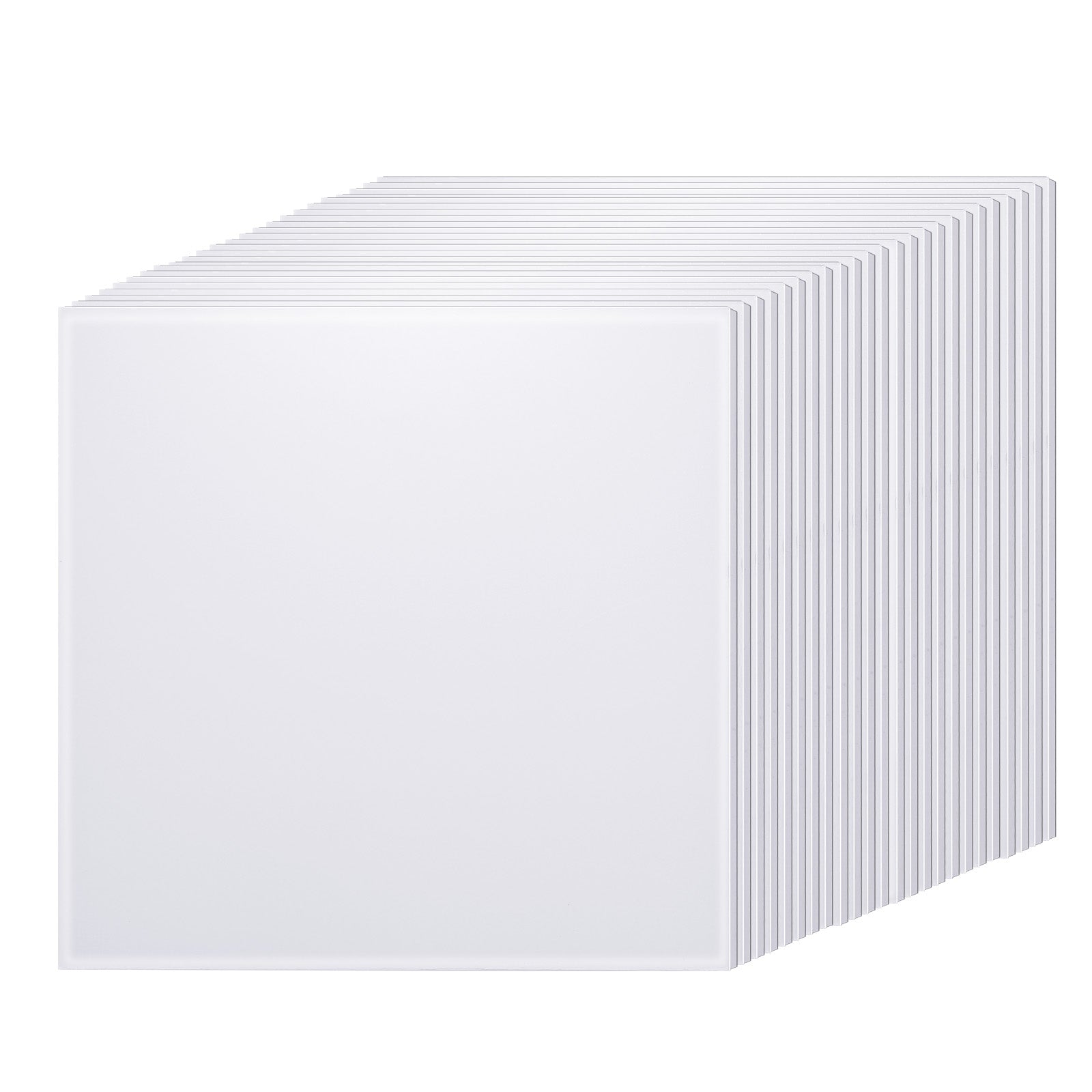 8-Pack Sublimation Acrylic Sheets 12x12 - 2mm White Blanks For Laser Cutting