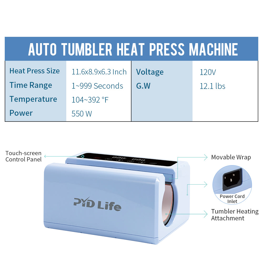 Auto Tumbling Machine With Auto Loading AUTO Tumbler Heat Press Machine 30 OZ 20 OZ for Sublimation Blanks ...