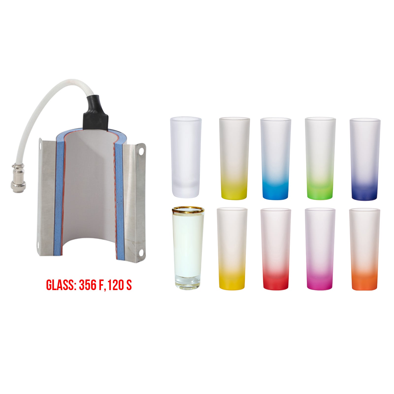 (13 heater options) Tumbler Mug Heater Attachments with 5 Pin ONLY for PYD Life V3 Tumbler Heat Press(Ship from China)