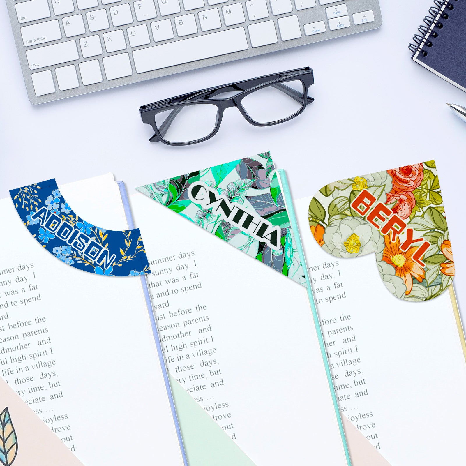 30 Pack Sublimation PU Leather Corner Bookmarkers 2.75" x 1.1" Round Bow White Blanks(3 Shape Options)