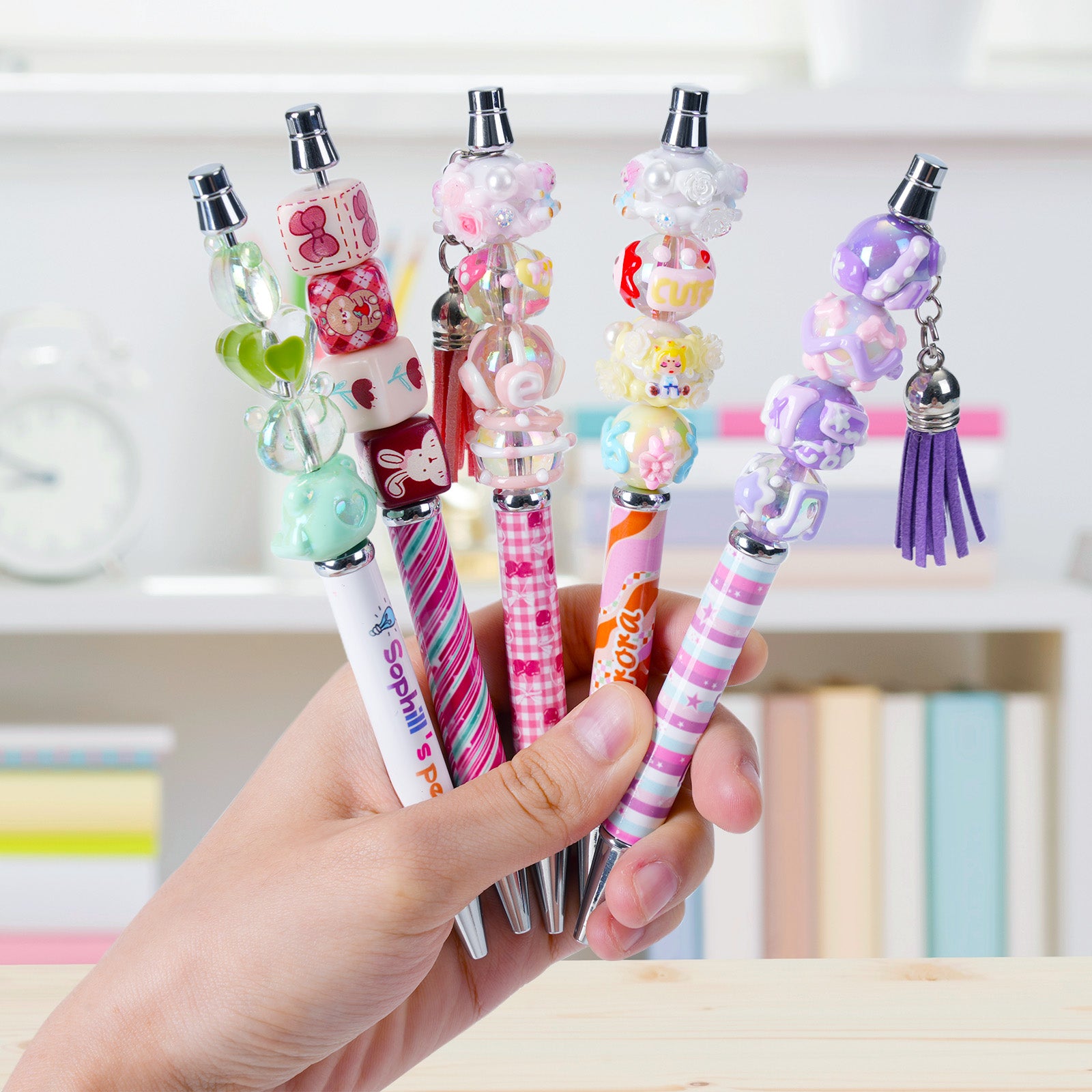 Wholesale Sublimation Beadable Pens Blanks Bulk White for Pen Heat Press with 25 Pieces Shrink Wrap Films 40 Pack & 60 Pack & 120 Pack