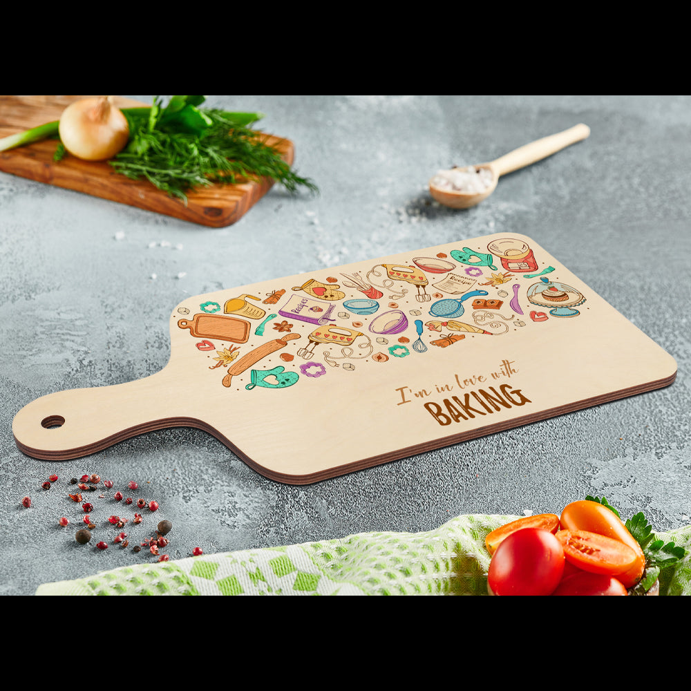 12 Pack Sublimation Plywood Cutting Board Blanks with Handle Wood Chopping Board for Sublimation Home Kitchen Decor (3 Size Options)