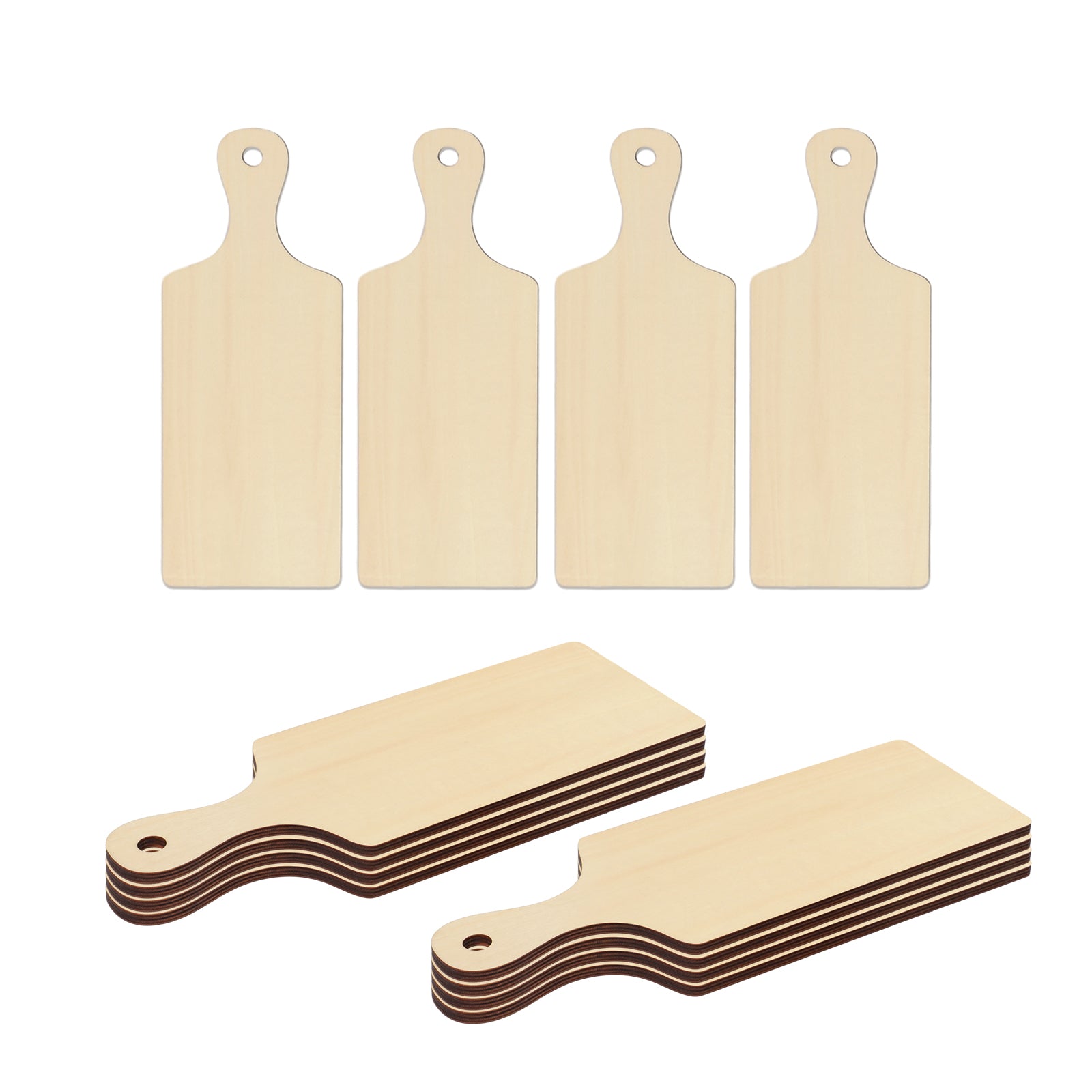 12 Pack Sublimation Plywood Cutting Board Blanks with Handle Wood Chopping Board for Sublimation Home Kitchen Decor (3 Size Options)