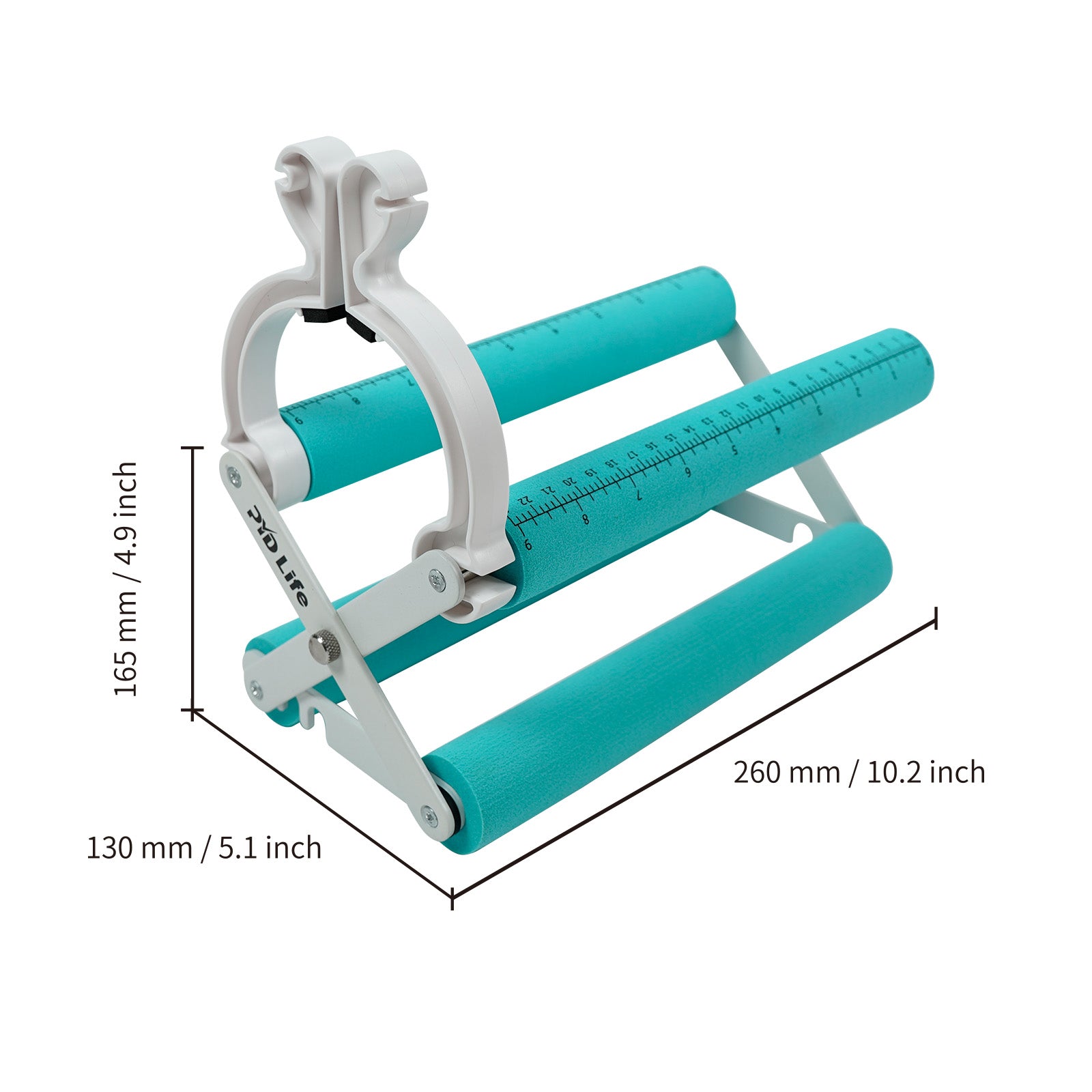 Cup Tumbler Cradle Holder for Sublimation Craft Mint Green with White Plastic Tumblers Cups Clamp Clip,with Foam Measurements 3 Adjustable Width