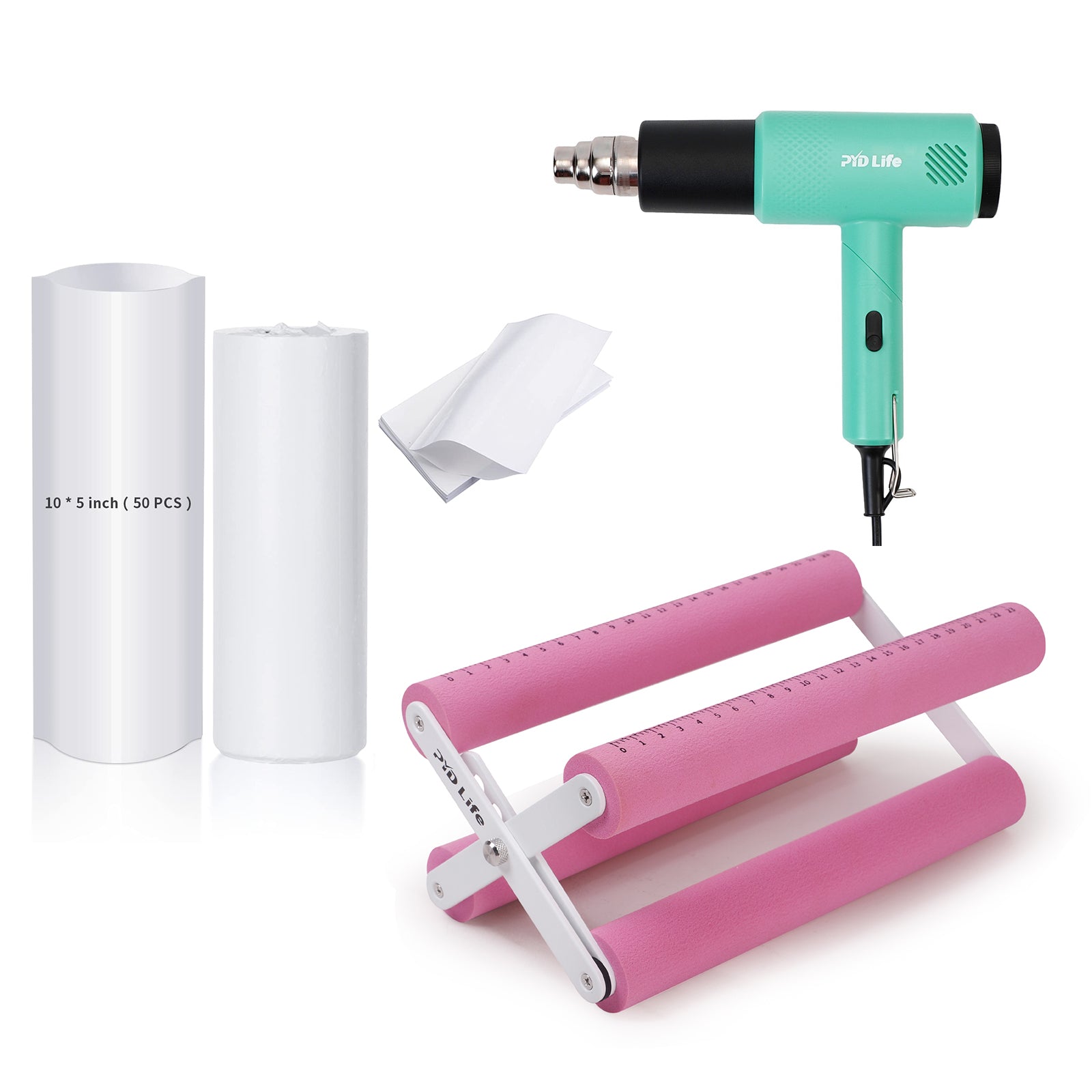 Sublimation Oven Tools Starter Kit Bundle with Cup Tumbler Cradle,Shrink Wrap Film and Heat Gun