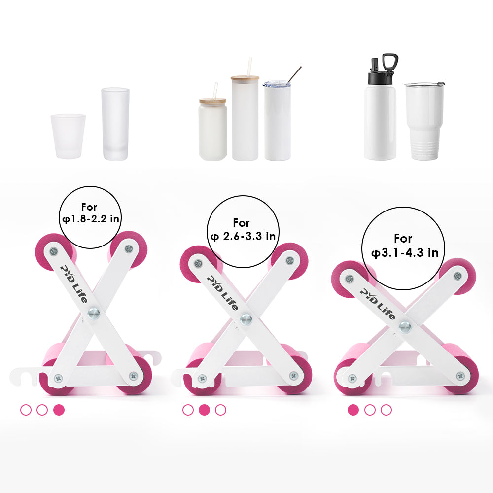  OMPERIO Cup Cradle for Crafting Tumbler, Cup Cradle for Tumblers  with Felt Edge Squeegee to Apply Vinyl Decals with Measurements for Mugs  (Pink) : Arts, Crafts & Sewing