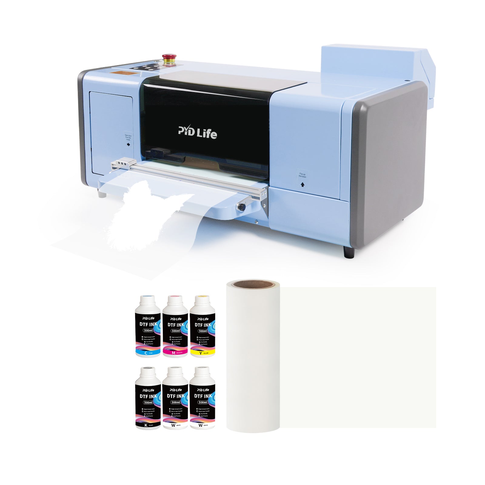 A3 DTF Printer Kit with F1080 DTF Printer, 11.8" x 328ft DTF Film, 6 x 500ml Inks(shipping from China)