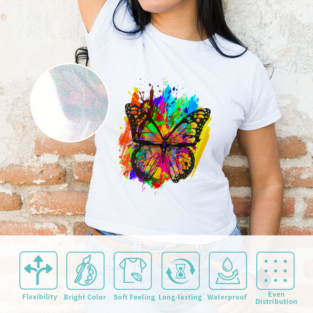 DTF Powder White Digital Transfer Hot Melt Adhesive 600g 21.1 oz,DTF PreTreat Transfer Powder for Light Dark Colored Fabric Heat Transfer,for DTF and DTG Printers