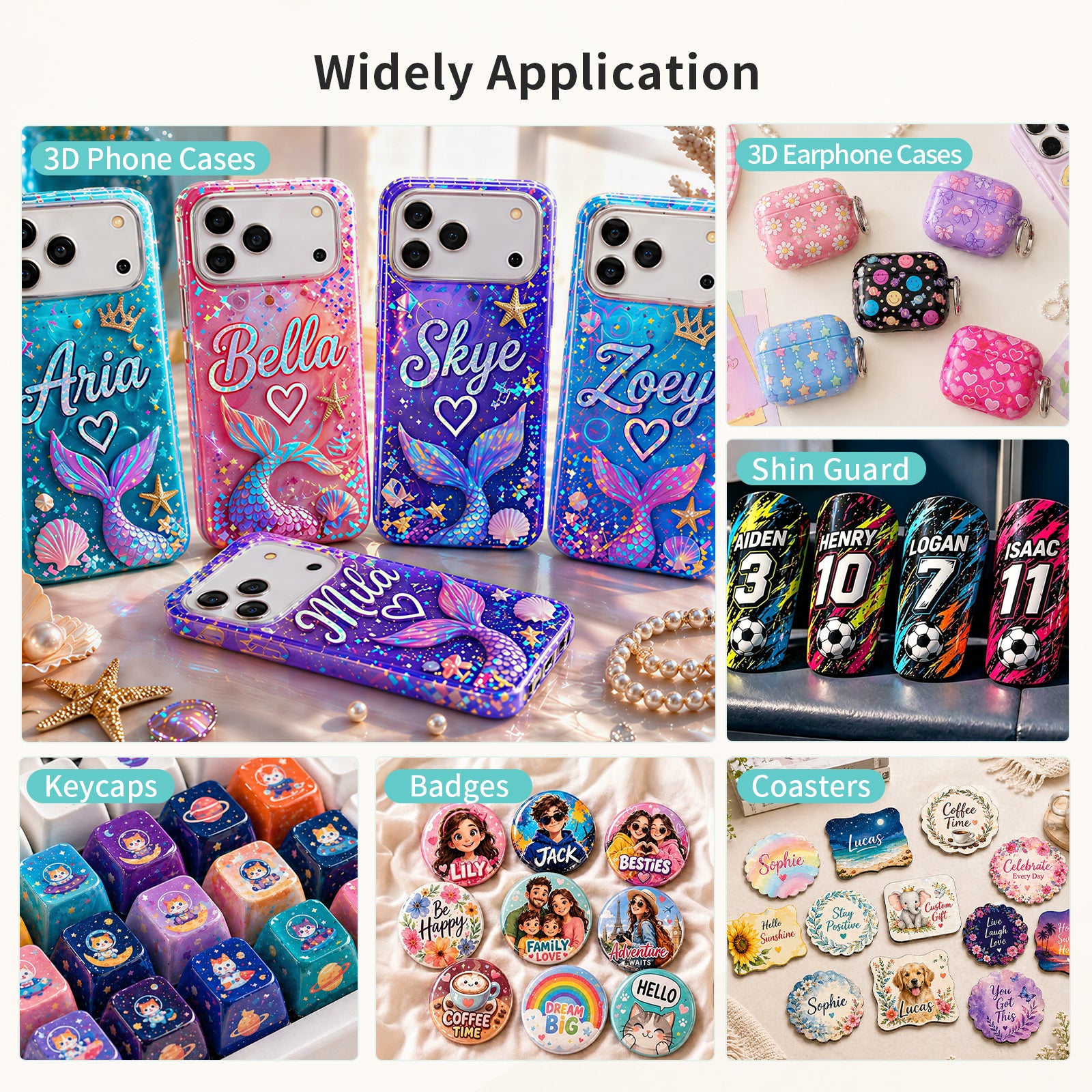 Sublimation Heat Transfer Film Sheets White for 3D Phone Cases Shin Guard Badge Printing, for Curved Sublimation Blanks 50 PCS