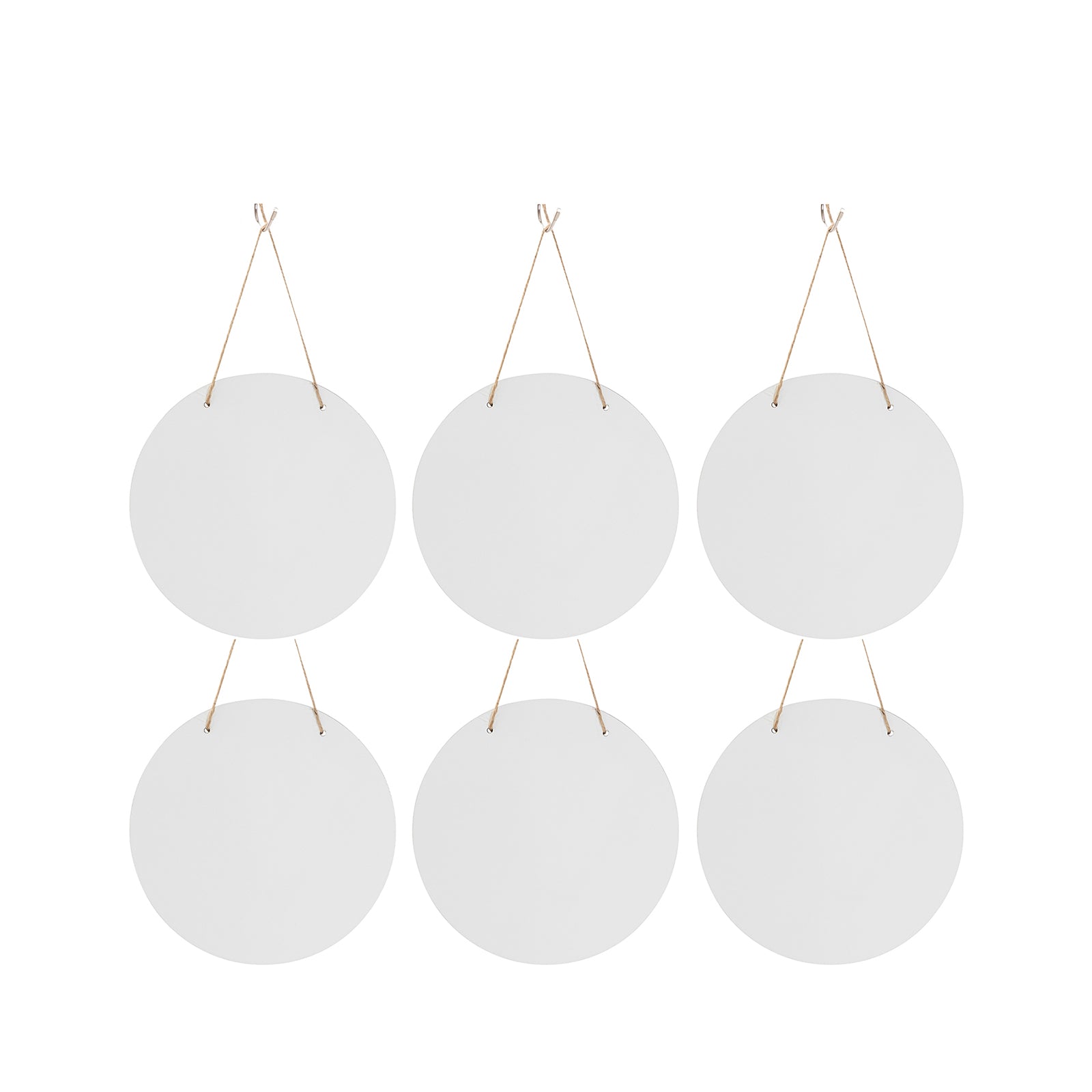 Wholesale 10 inch Sublimation Hanging Frames MDF White Door Hanger Signs Round 6 Pack & 24 Pack & 48 Pack