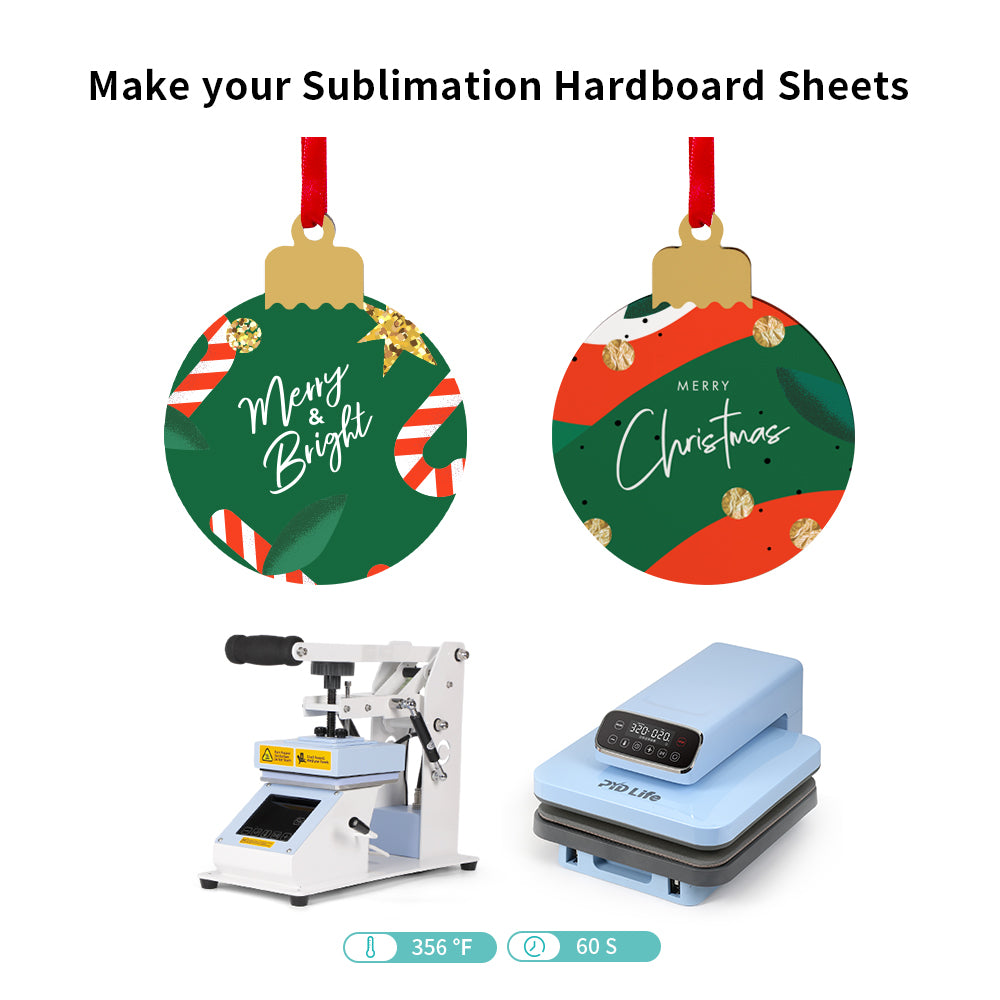Wholesale Sublimation Hardboard Ornaments Blanks 3 Inch Double-Sided Printable MDF Ball-Shaped with Red Ribbon Bulk for Easter Christmas Home Decor 100 Pack