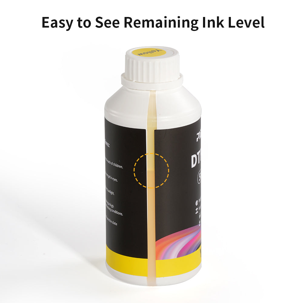 DTF Ink 500 ML x 6,Premium DTF Ink for PET Film Heat Transfer Printing,Refill to DTF Printers 2WH+CMYK(shipping from China)