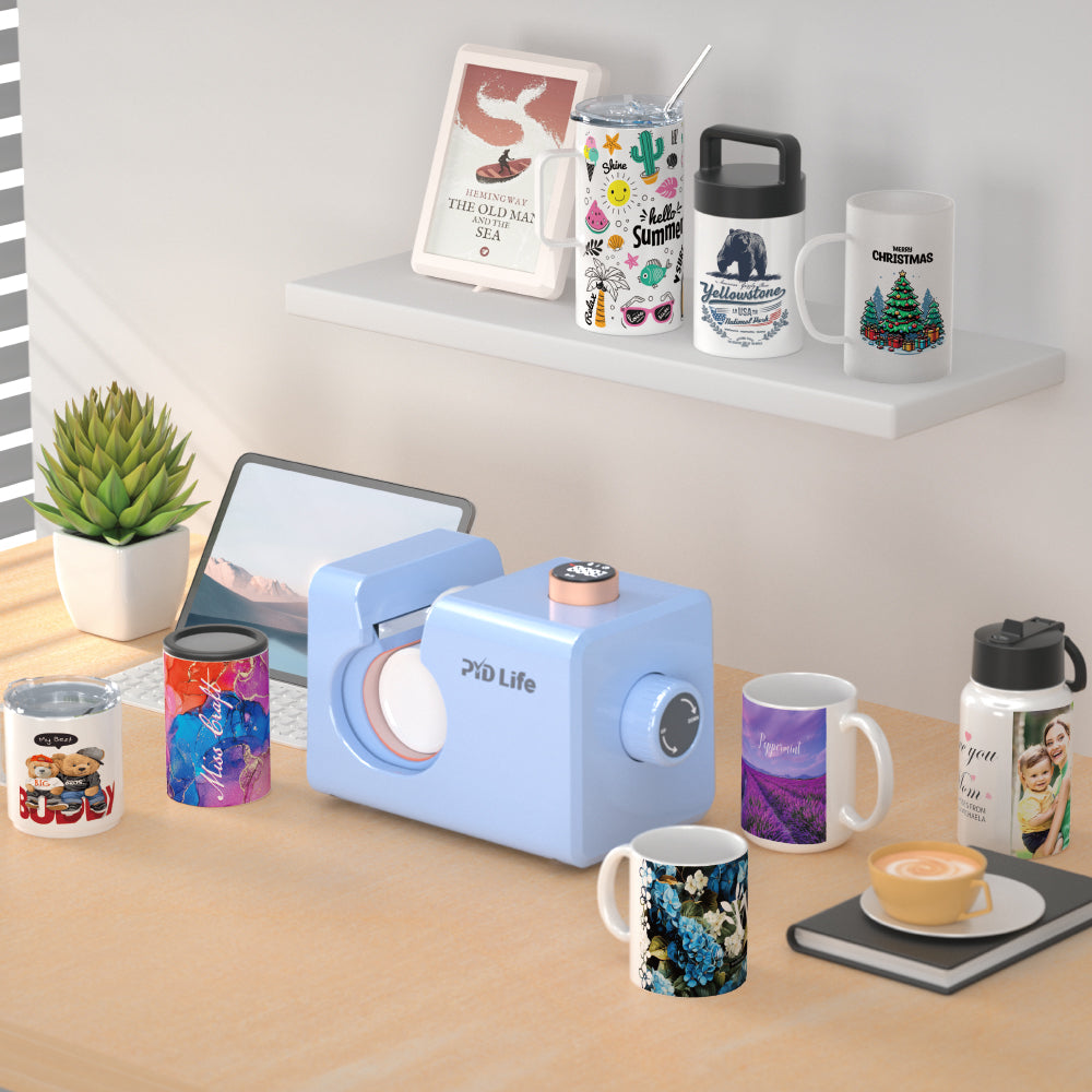 Mini Mug Heat Press Machine Touch Screen for 11 OZ 15 OZ Sublimation Mugs Tumblers Cups Printing Adjustable Pressure