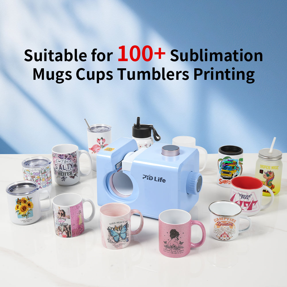 Mini Mug Heat Press Machine Touch Screen for 11 OZ 15 OZ Sublimation Mugs Tumblers Cups Printing Adjustable Pressure