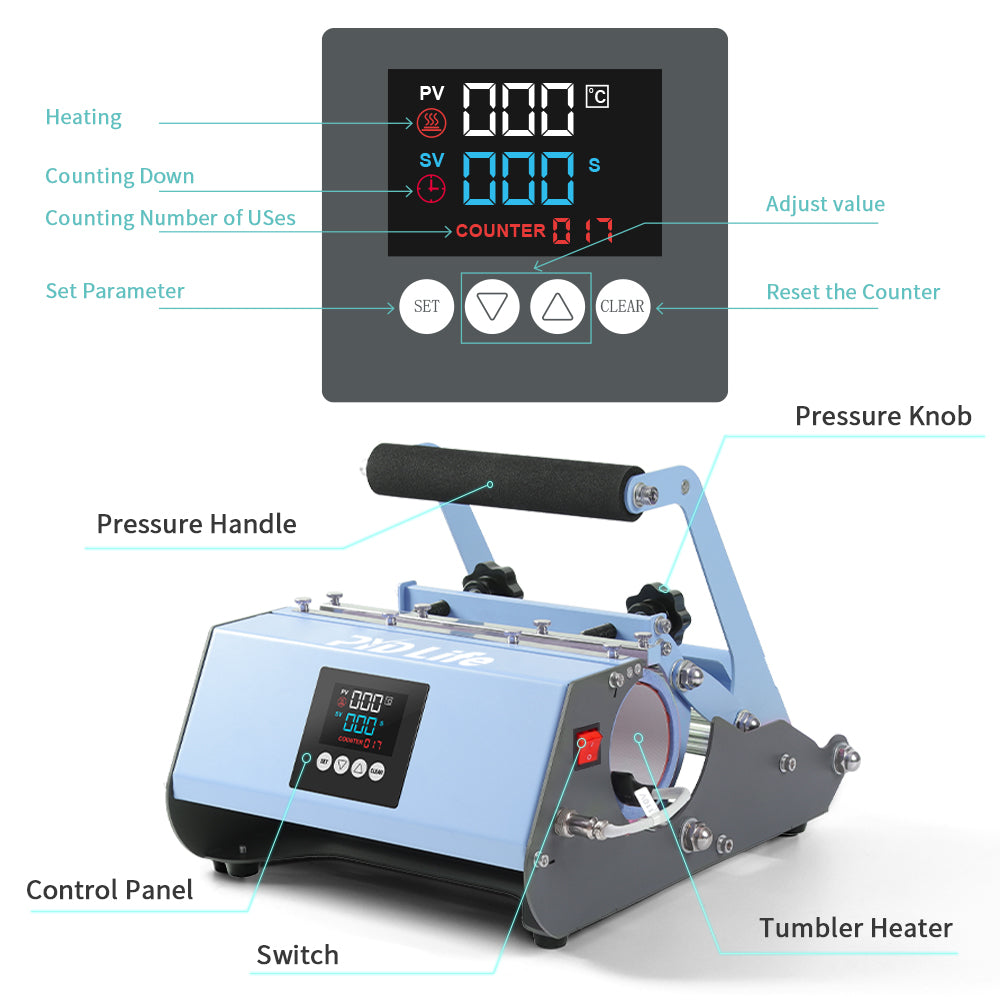2 IN 1 40 OZ 30 OZ Tumbler Heat Press Machine for Sublimation Tumblers 40 OZ 30 OZ 20 OZ