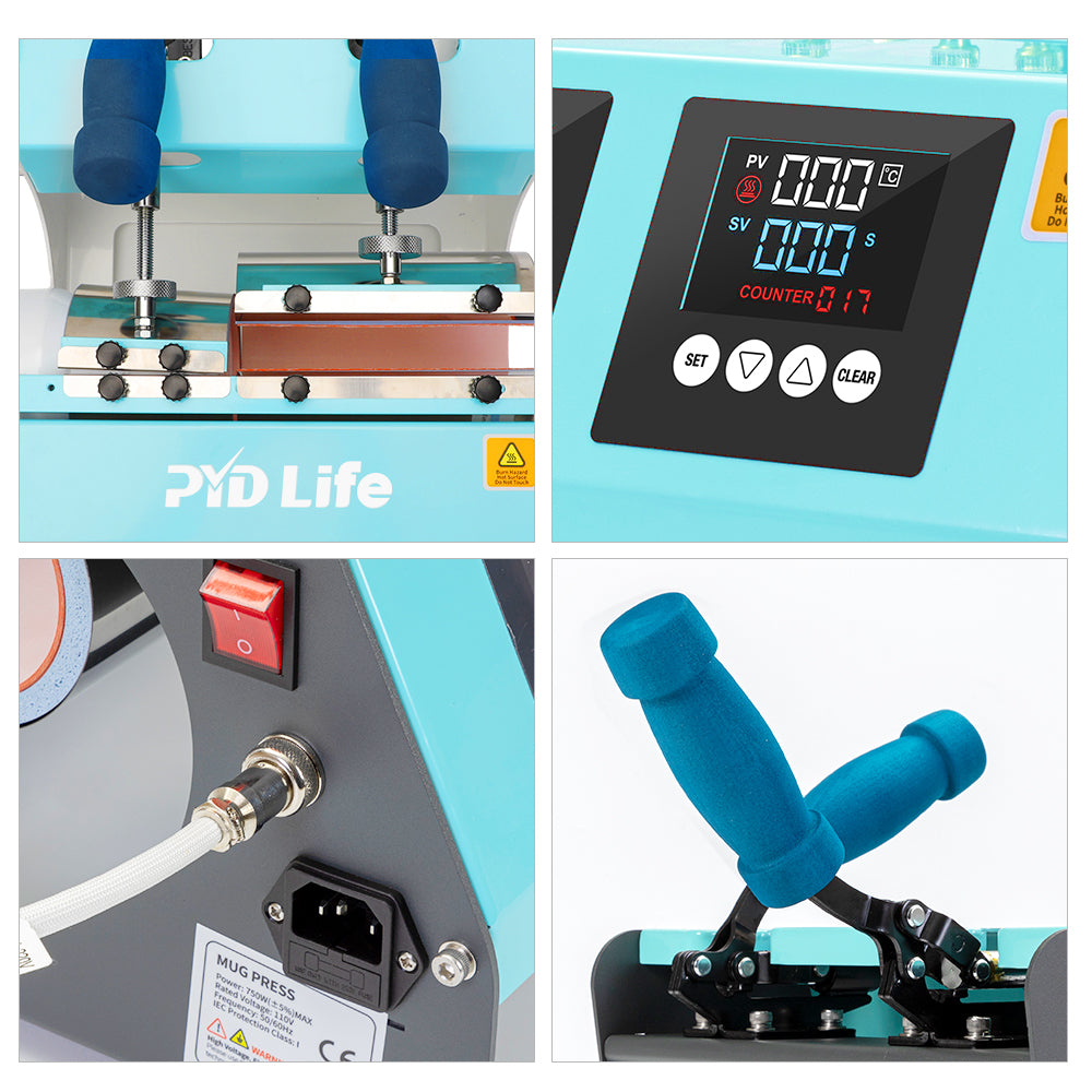 40 OZ Tumbler Heat Press Machine Dual Double Station for 40 OZ Tumbler Top and Tapered Bottom Full Wrap Sublimation Printing