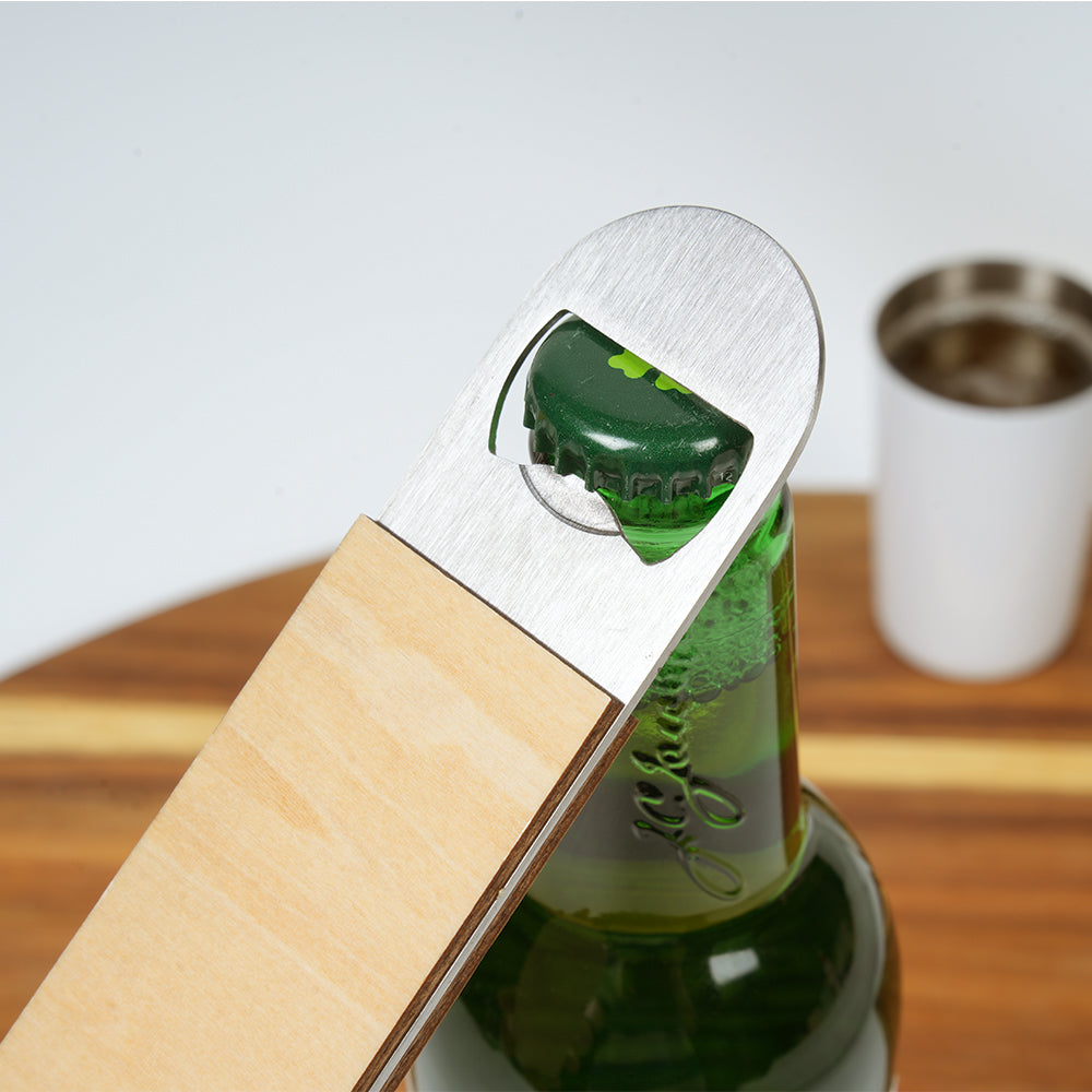 Wholesale Sublimation Stainless Steel Bottle Opener Blanks 7" x 1.57" Plywood Double-sided Printable Bulk