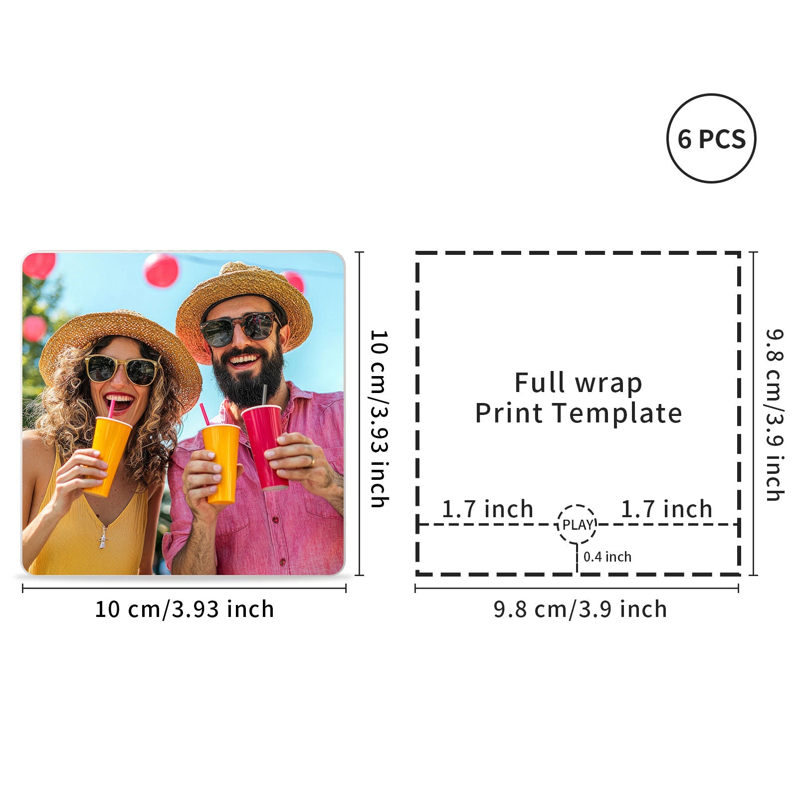 Wholesale Sublimation Music Fridge Magnet Blanks, Album Refrigerator Magnets,Built-in Music Can Play Songs for Heat Press Machine 6 Pack & 24 Pack & 48 Pack