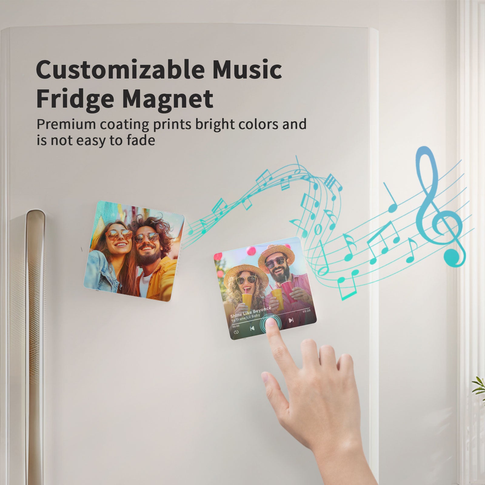 Wholesale Sublimation Music Fridge Magnet Blanks, Album Refrigerator Magnets,Built-in Music Can Play Songs for Heat Press Machine 6 Pack & 24 Pack & 48 Pack