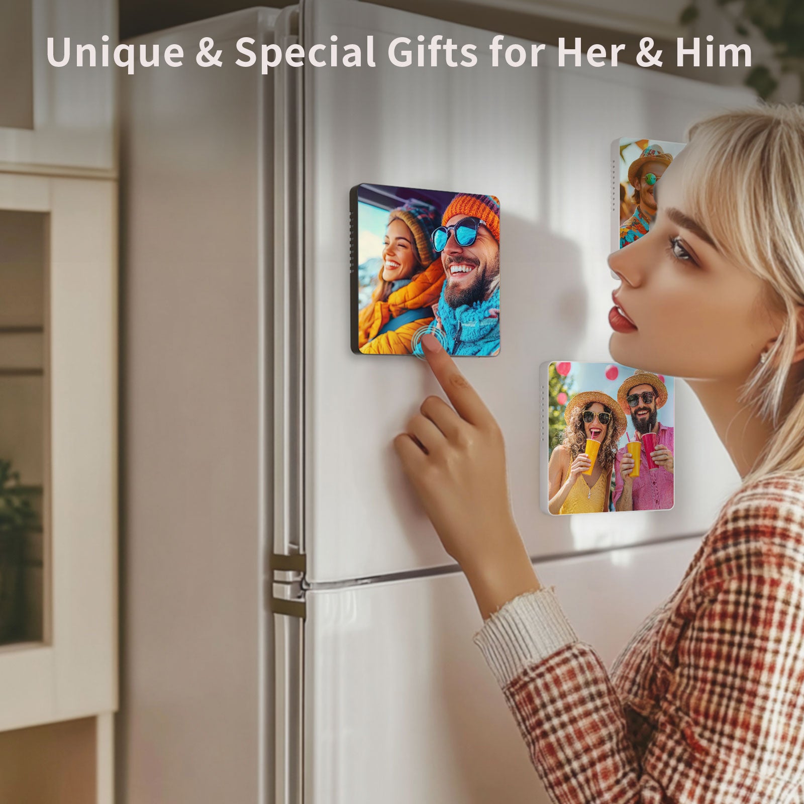 Wholesale Sublimation Music Fridge Magnet Blanks, Album Refrigerator Magnets,Built-in Music Can Play Songs for Heat Press Machine 6 Pack & 24 Pack & 48 Pack