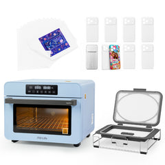 3D Vacuum Sublimation Oven Machine Kit with Film, iPhone Mold & 8 Blank Phone Cases