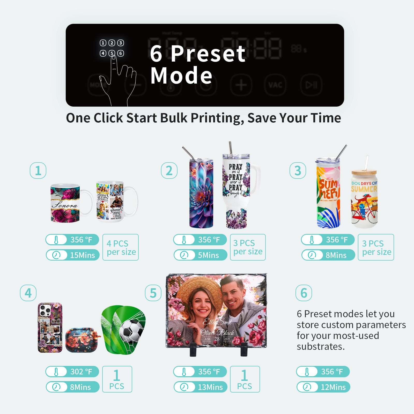 V20 Sublimation Oven Machine Kit 20 L 220 V 1300 W Light Blue for 3D Phone Case Photo Slates Mugs Tumblers Blanks Printing (V20 + A4 Tray Kit) for CA-Shipping from China