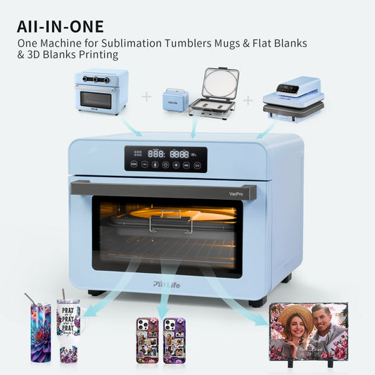 VacPro 20 L Sublimation Oven with 3D Vacuum Tray and Pump System
