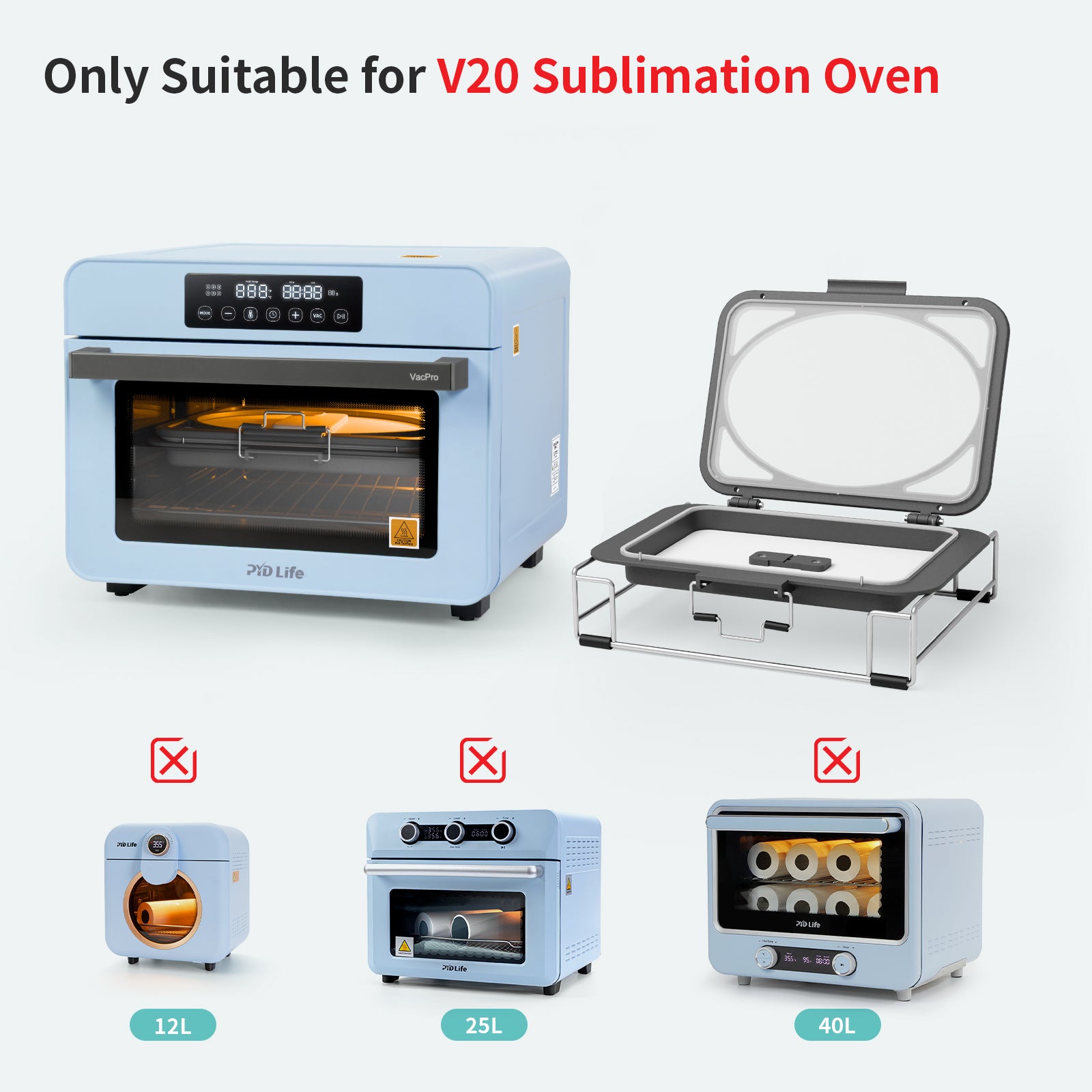 A4 Vacuum Tray V20 Sublimation Oven Machine Accessories for 3D Phone Cases,Earphone Cases,Badge,Photo Slates,Ornaments Flat Sublimation Blanks Printing