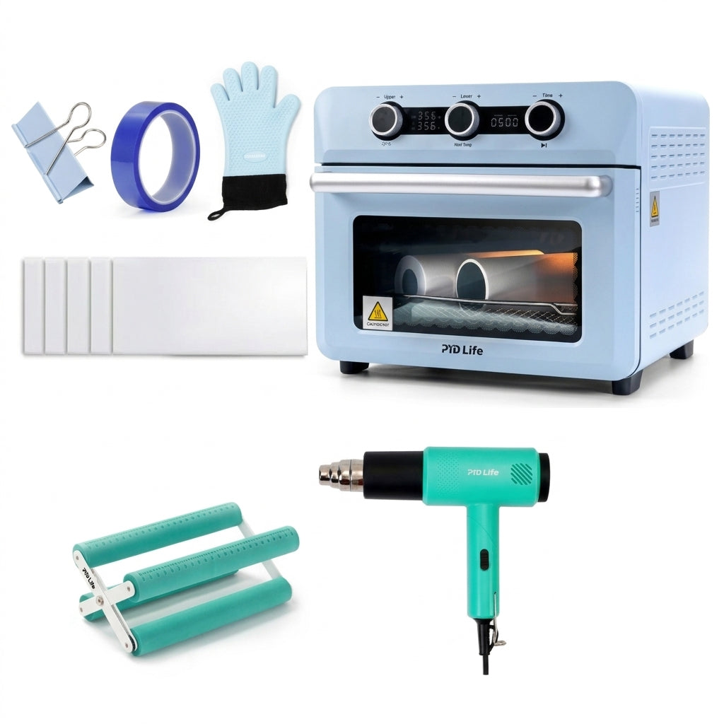25L Sublimation Oven Starter Benginers Kit Bundle with Heat Blower Gun and Cup Tumbler Cradle