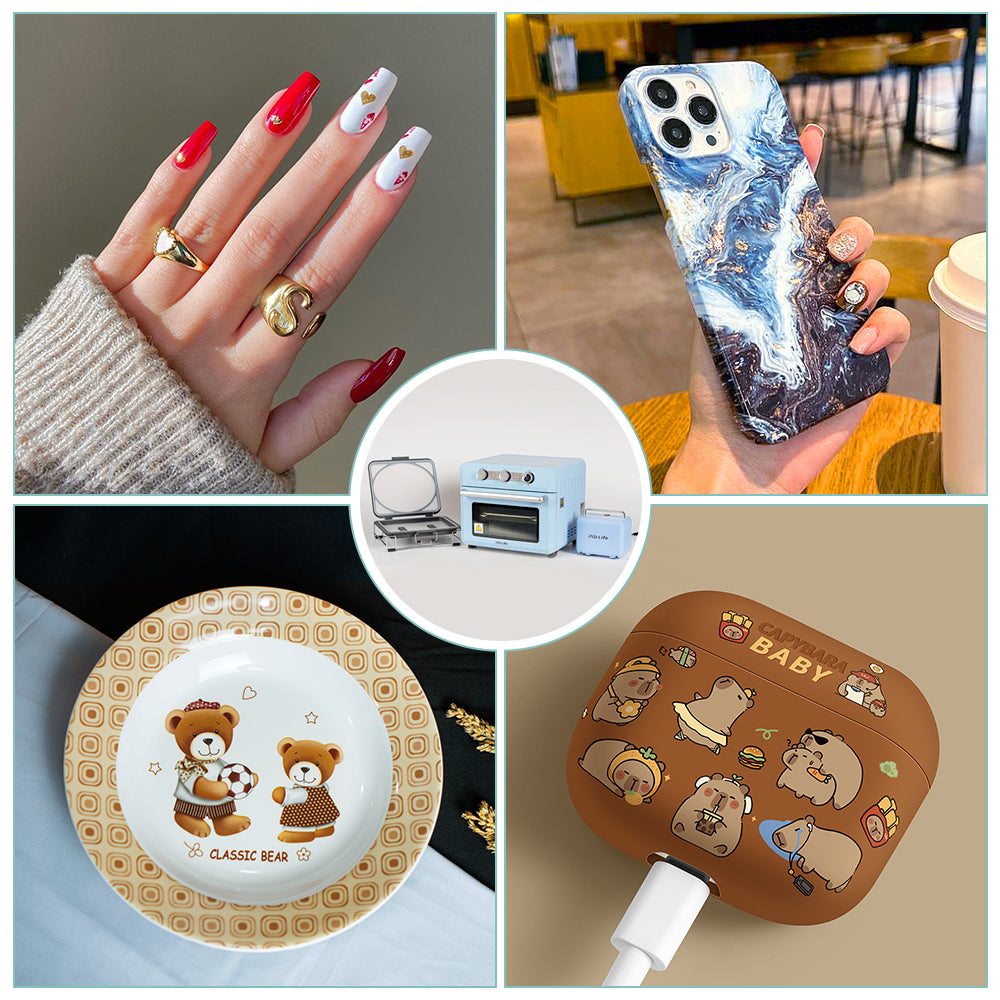 25 L Sublimation Oven Sublimation Starter Benginers Kit Bundle with 3D Vacuum Sublimation Tray and Pump Set 80 W 110 V for Sublimation Blanks