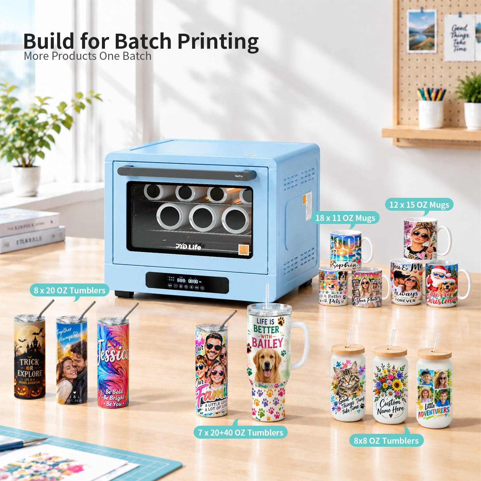 V60 Sublimation Oven Machine Kit 60L 120V with 11.7" x 16.5" Vacuum Tray(Pre-Order)