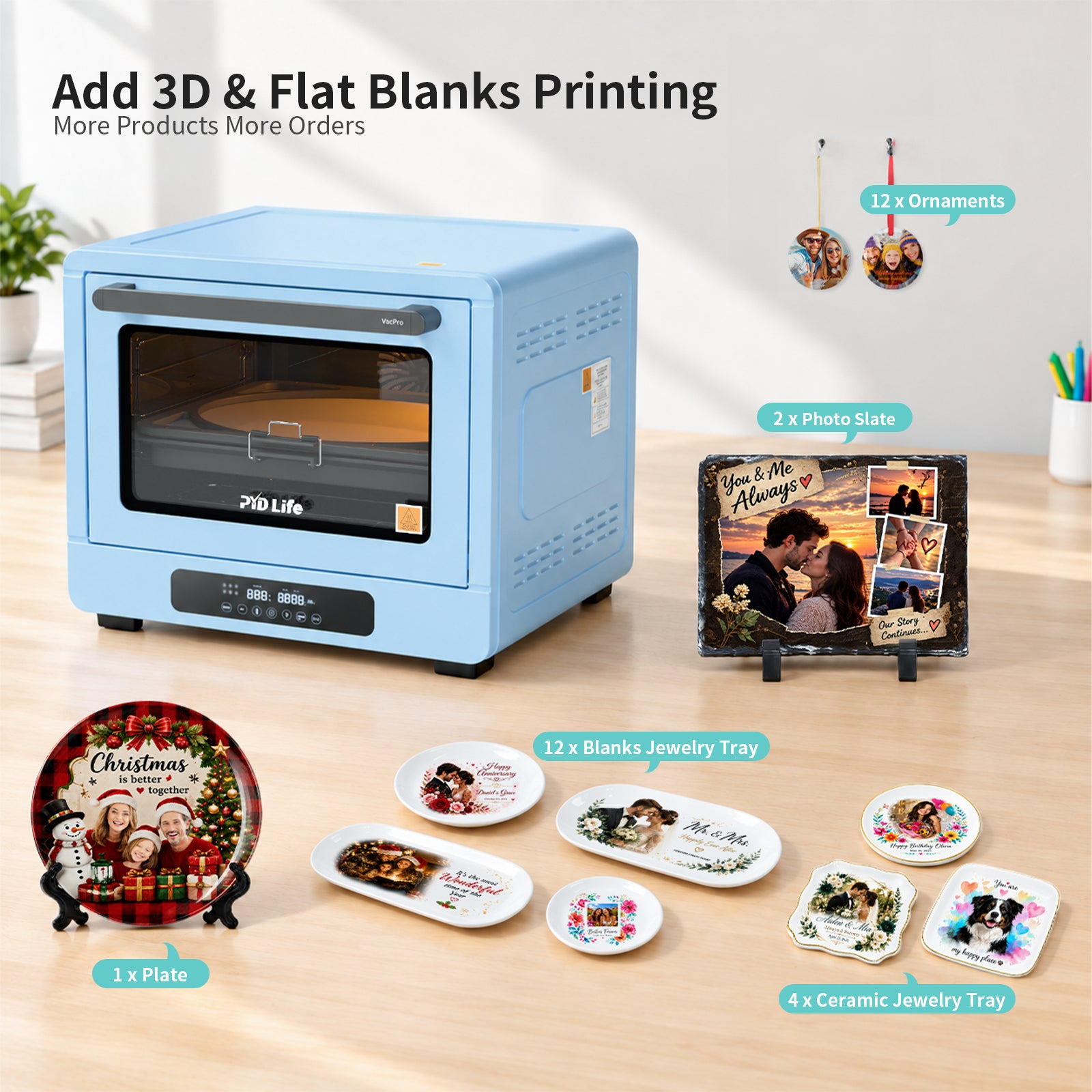 V60 Sublimation Oven Machine Kit 60L 120V with 11.7" x 16.5" Vacuum Tray(Pre-Order)