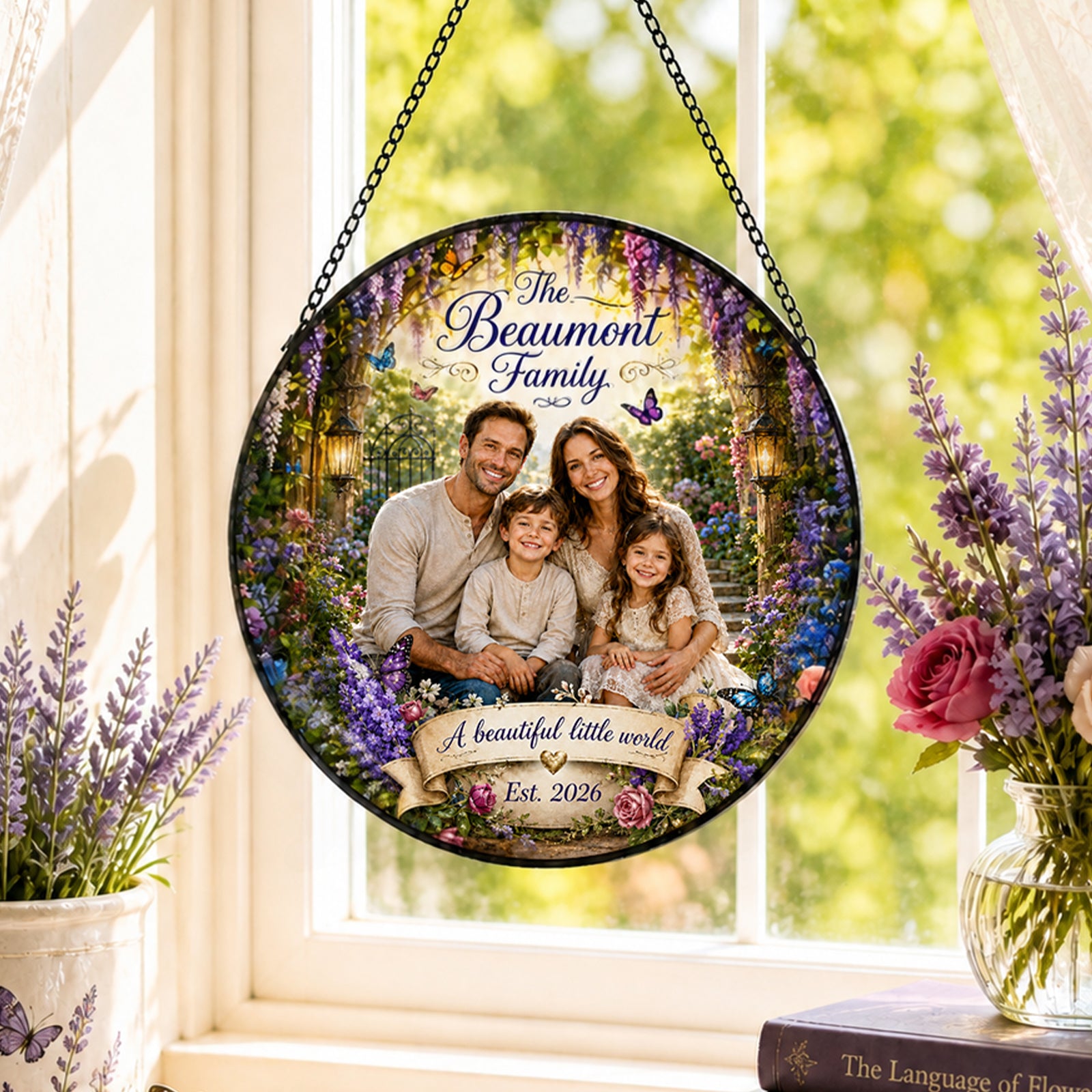 Sublimation Glass Window Hanging Ornaments 4 Pack Round or Square Pre-Order