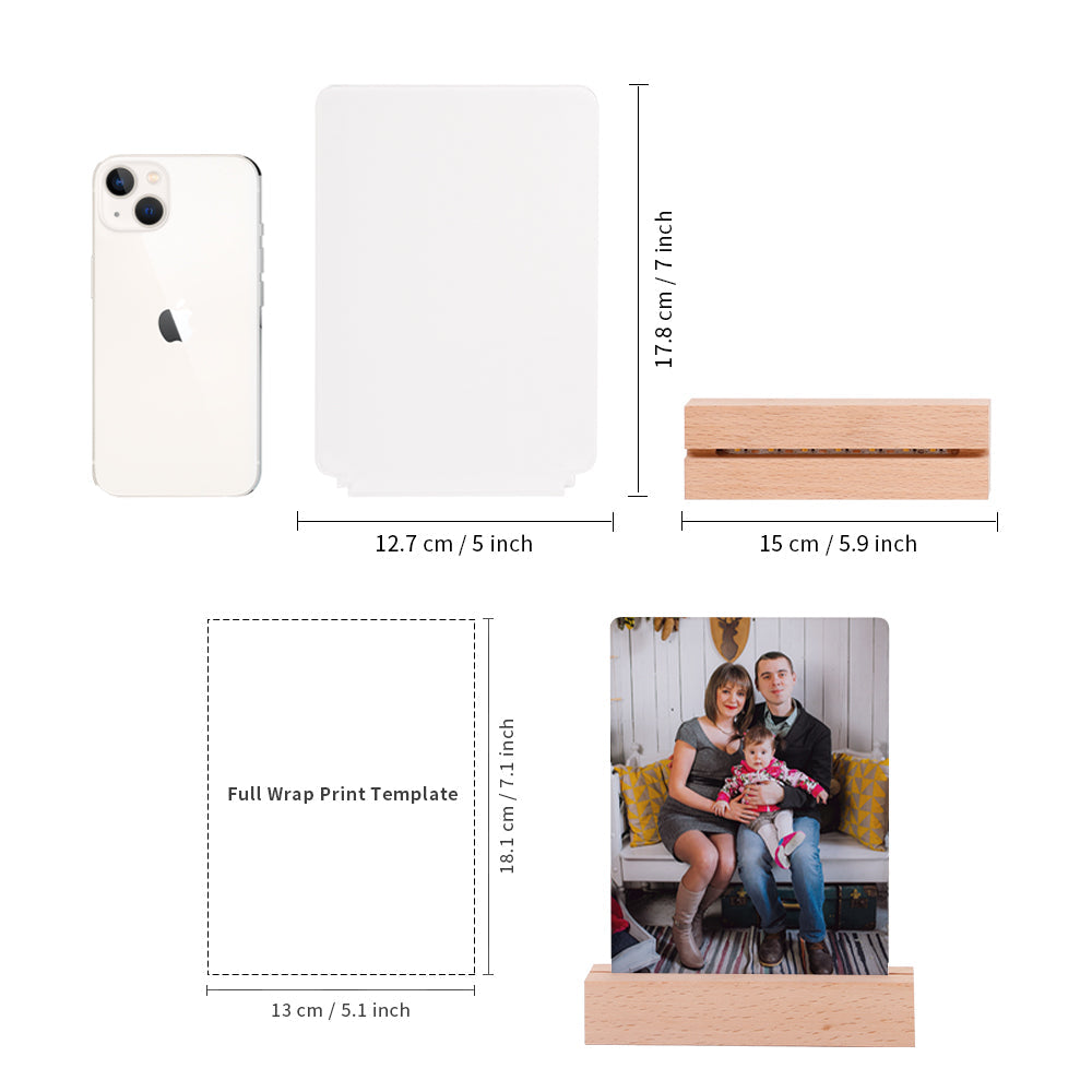 Acrylic Photo Frame Rectangle Picture Frames White Replacement Acrylics without Blocks