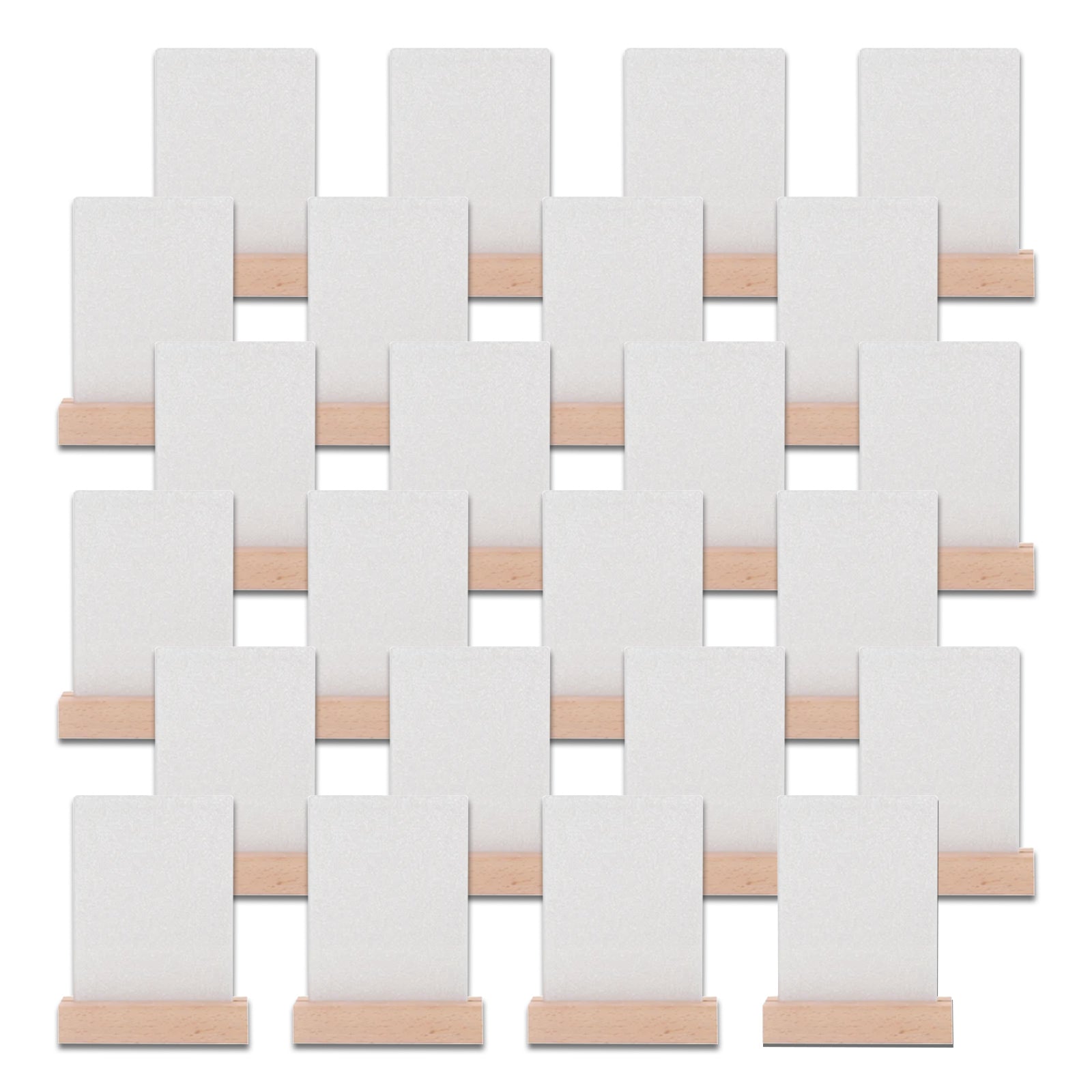 4 Pack & 12 Pack & 24 Pack Sublimation LED Acrylic Photo Frames Night Lights Glitter Blanks with Wood Stand ( 2 Size Options)