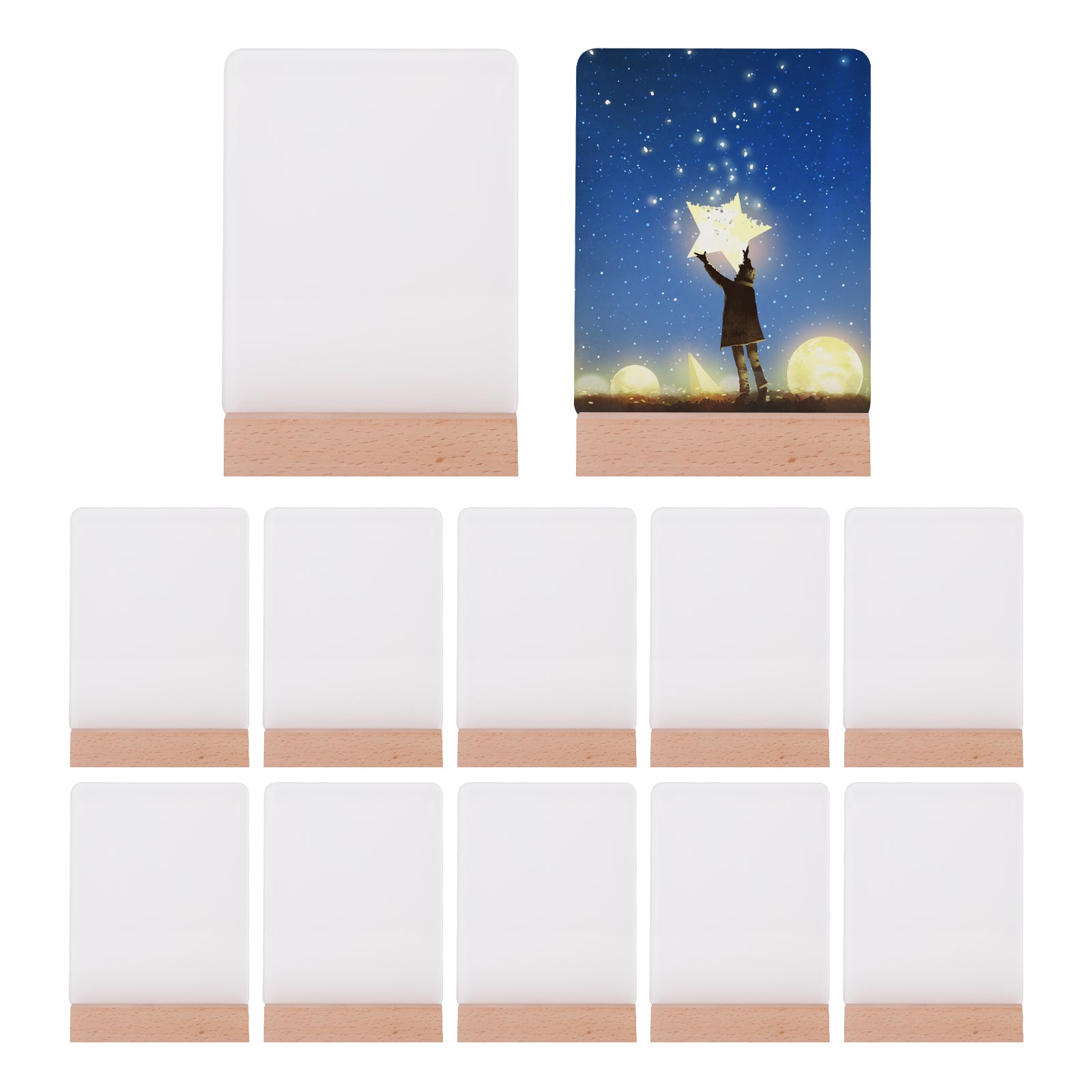 12 Pack Sublimation LED Acrylic Photo Frames Night Lights Bulk Blanks