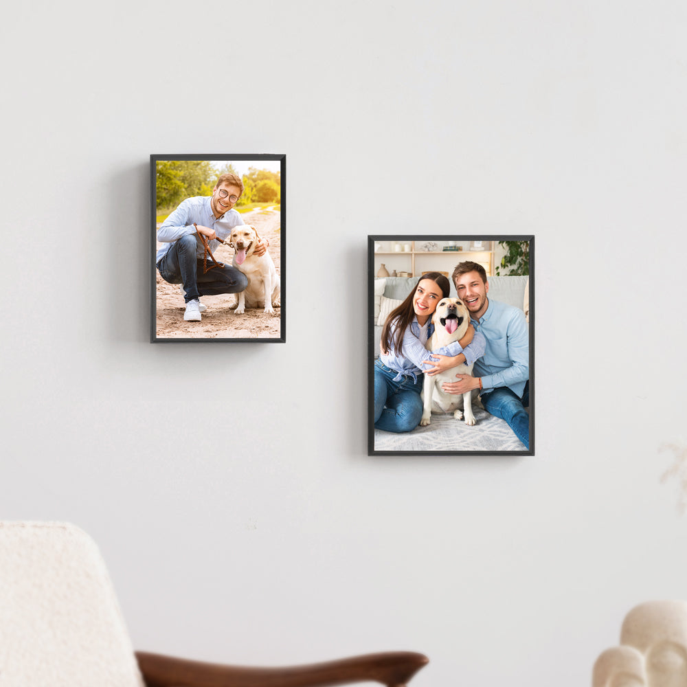 Wholesale Sublimation Photo Frames Blanks MDF Hardboard White Front Black Back for DIY Wall Hanging Sign Bulk 6 Pack (3 Size Options)