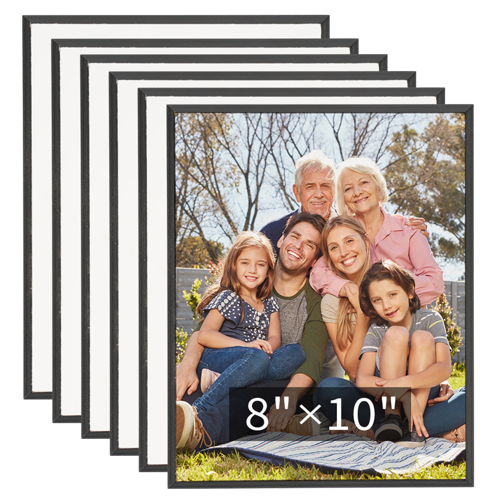 Wholesale Sublimation Photo Frames Blanks MDF Hardboard White Front Black Back for DIY Wall Hanging Sign Bulk 6 Pack (3 Size Options)