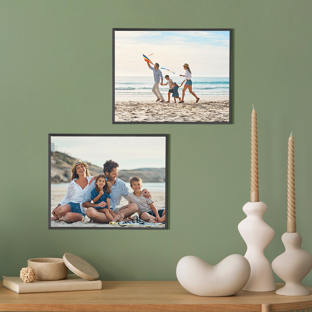 Wholesale Sublimation Photo Frames Blanks MDF Hardboard White Front Black Back for DIY Wall Hanging Sign Bulk 6 Pack (3 Size Options)