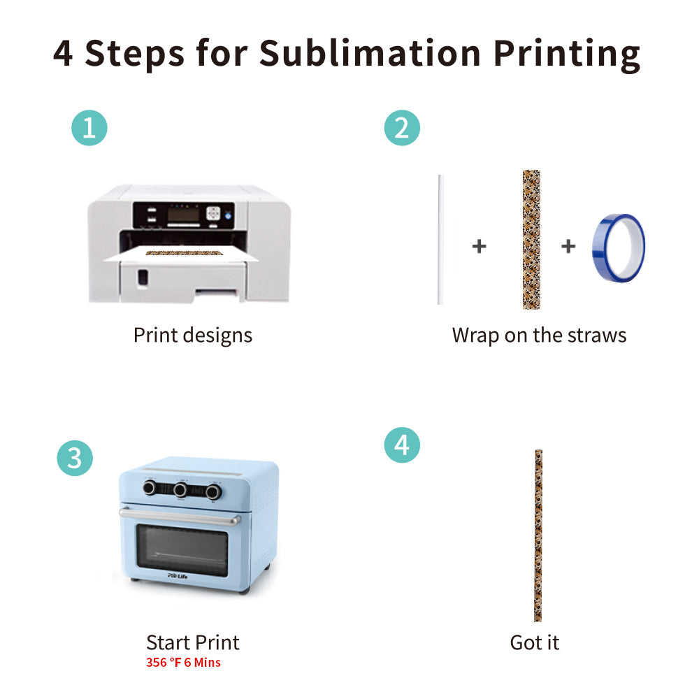 20 PCS 0.4" x L 8.5" 10.2" 12.4" Sublimation Stainless Steel Straws for H2.0 Stanley 40 OZ 30 OZ 20 OZ Tumblers Cups