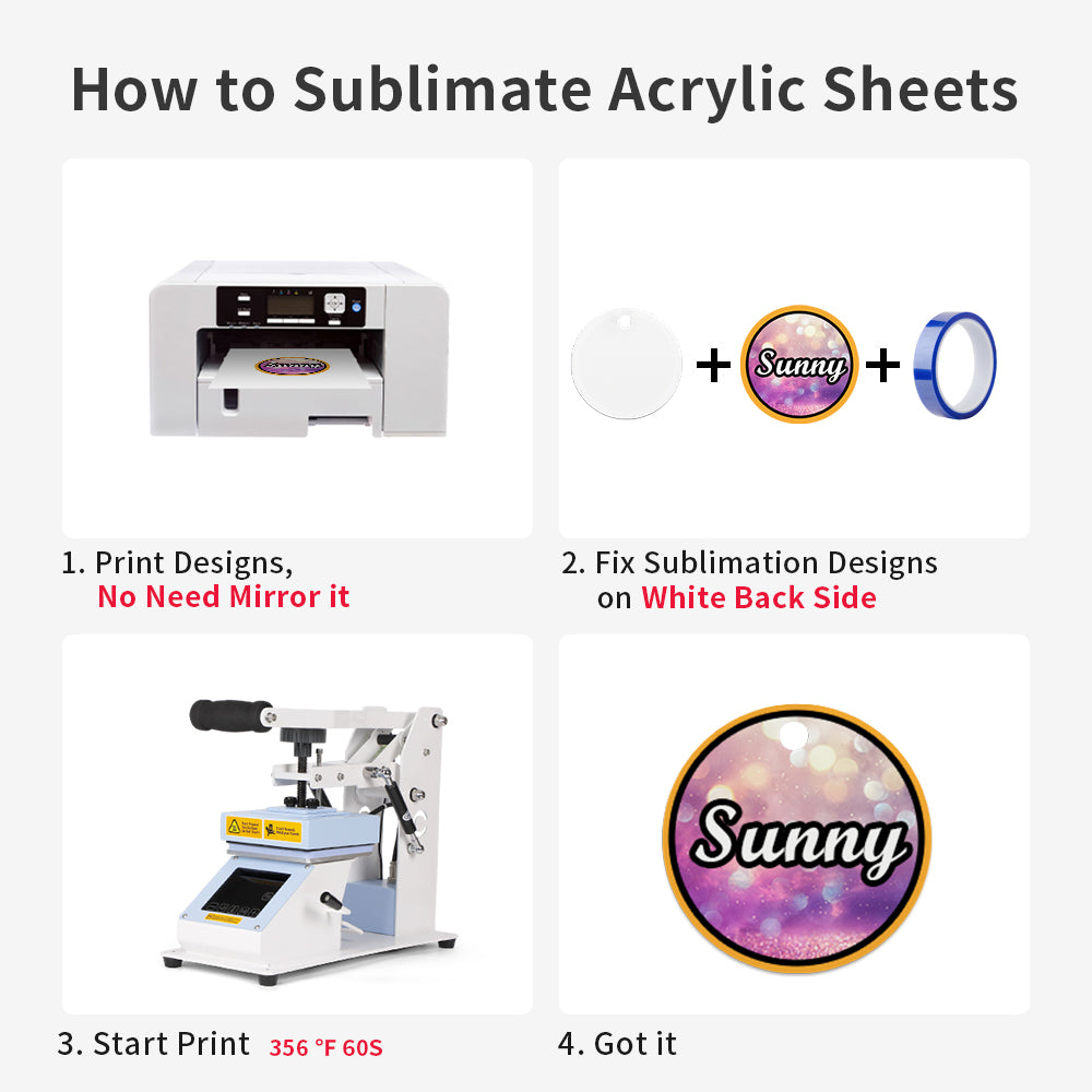 40 Pack Sublimation Charms Accessories for Stanley Yeti Cups White Blanks Acrylic Thickness 0.08"(2mm) (2 Shapes Options)