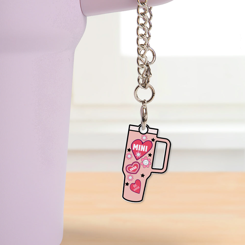 4 Shapes 20 Pack Sublimation Charms Accessories for Stanley Yeti Cups White Blanks Aluminum Doudle-sided Printable 20 Pack