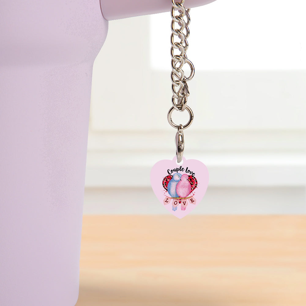 4 Shapes 20 Pack Sublimation Charms Accessories for Stanley Yeti Cups White Blanks Aluminum Doudle-sided Printable 20 Pack