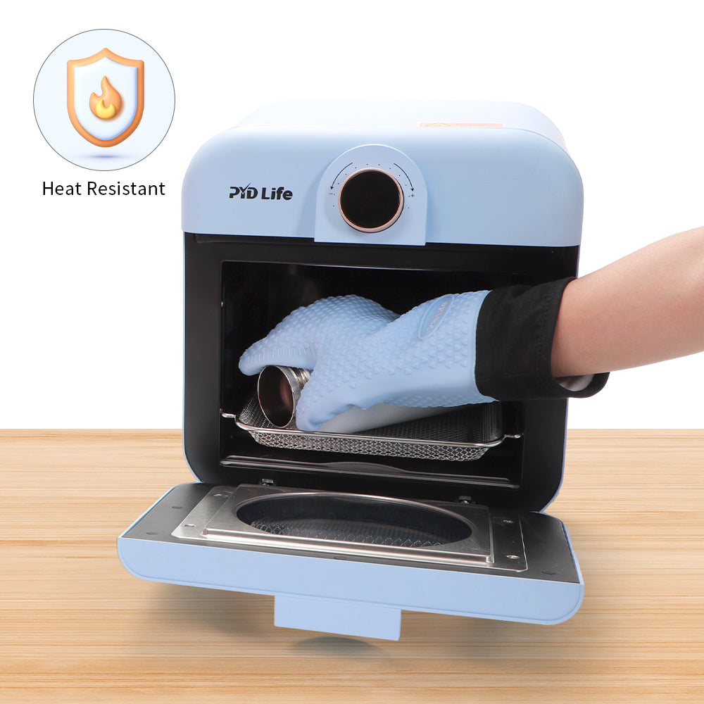 2 PCS 1 Pair Heat Resistant Gloves Silicone for Sublimation Blue Heat Proof Gloves Sublimation Accessories Tools for Tumbler Heat Press Sublimation Oven Sublimation Printing