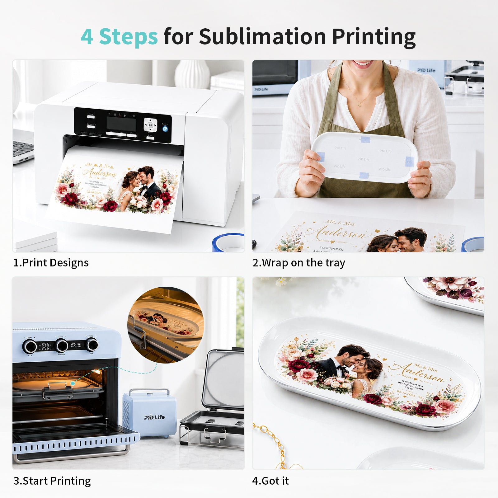 Wholesale Sublimation Blanks Jewelry Tray Stainless Steel 9" x 3.7" White Printable Surface, Silver Back Metal Trinket Dish for DIY Personalized Gifts for Jewerly Display 6 Pack(Pre-Order)