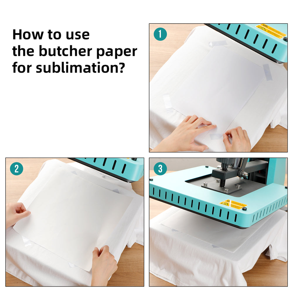 PYD Life 210 Sheets Butcher Paper for Sublimation Heat Press Sheets 12 x 12  Inch Fit Sublimaiton T-Shirt Heat Transfer Sublimation Tumblers Print No  Cutting No Waste No Hassle Protect Heat Press –