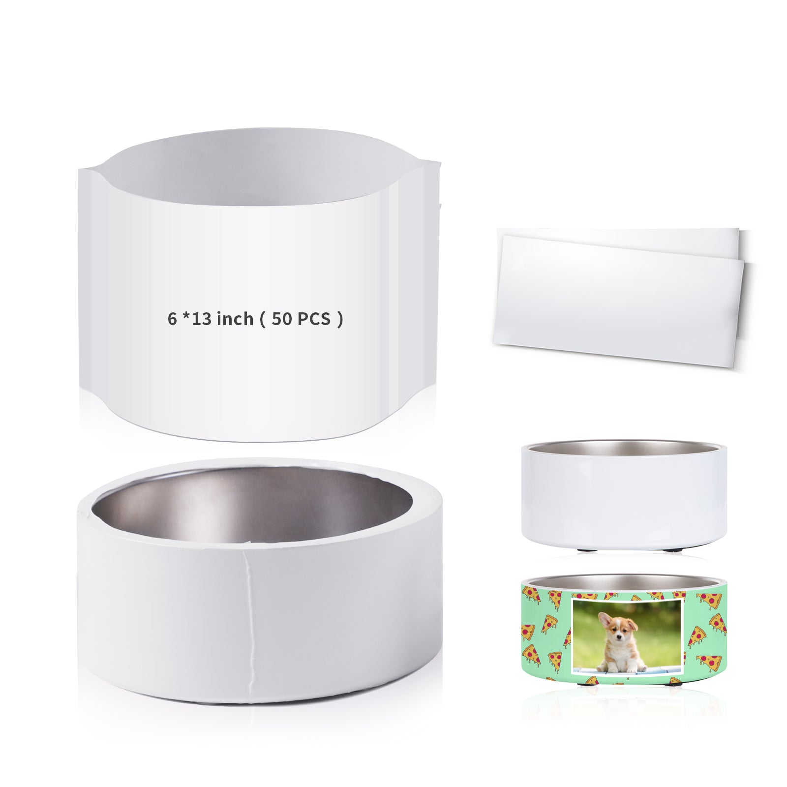 Sublimation Shrink Wrap Film Sleeves for Tumblers,White Shrink Wrap Film Bags for Sublimation Tumblers Cups Mugs Water Bottle 50 Pack